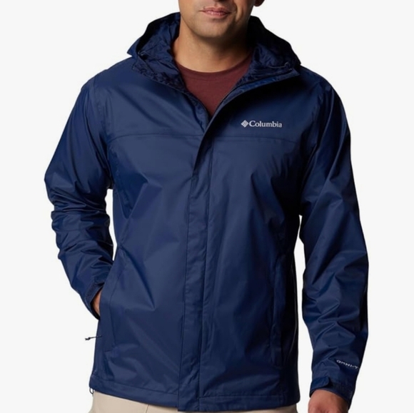 NWT 2X navy Columbia omni tech rain jacket - Picture 1 of 9